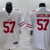 Men's San Francisco 49ers #57 Dre Greenlaw White Vapor Untouchable Limited Stitched Jersey - Custom Name