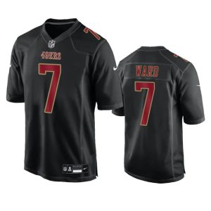 Men's San Francisco 49ers #7 Charvarius Ward Black Fashion Vapor Untouchable Limited Stitched Football Jersey - Custom Name