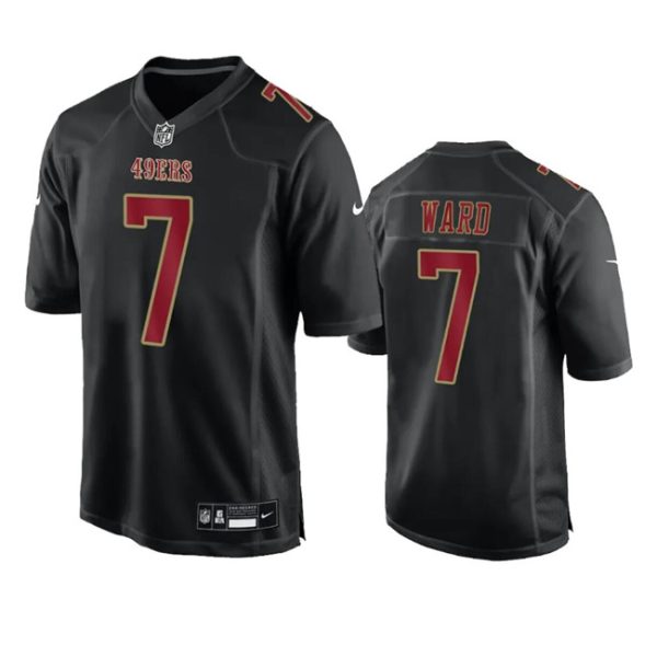 Men's San Francisco 49ers #7 Charvarius Ward Black Fashion Vapor Untouchable Limited Stitched Football Jersey - Custom Name