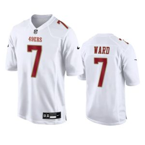 Men's San Francisco 49ers #7 Charvarius Ward White Fashion Vapor Untouchable Limited Stitched Football Jersey - Custom Name