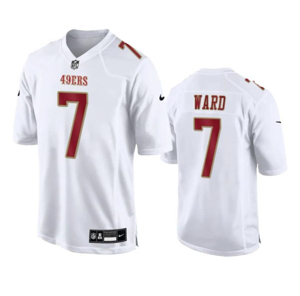 Men's San Francisco 49ers #7 Charvarius Ward White Fashion Vapor Untouchable Limited Stitched Football Jersey - Custom Name