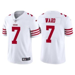 Men's San Francisco 49ers #7 Charvarius Ward White Vapor Untouchable Limited Stitched Baseball Jersey - Custom Name