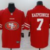 Men's San Francisco 49ers #7 Colin Kaepernick Red 2020 Team Big Logo Limited Stitched Jersey - Custom Name