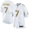 Men's San Francisco 49ers #7 Colin Kaepernick White Salute To Service Limited Stitched Football Jersey - Custom Name