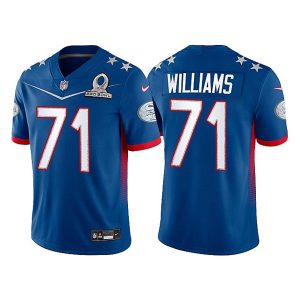 Men's San Francisco 49ers #71 Trent Williams 2022 Royal NFC Pro Bowl Stitched Jersey - Custom Name