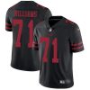 Men's San Francisco 49ers #71 Trent Williams Black Vapor Untouchable Limited Stitched Football Jersey - Custom Name