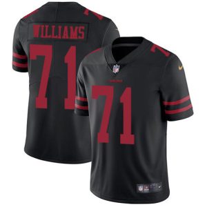 Men's San Francisco 49ers #71 Trent Williams Black Vapor Untouchable Limited Stitched Football Jersey - Custom Name