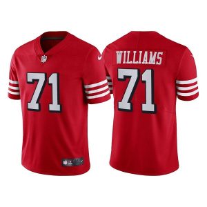 Men's San Francisco 49ers #71 Trent Williams Red Vapor Untouchable Limited Stitched Football Jersey - Custom Name