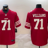 Men's San Francisco 49ers #71 Trent Williams White Vapor Untouchable Limited Stitched Football Jersey - Custom Name