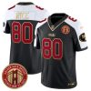 Men's San Francisco 49ers #80 Jerry Rice Balck F.U.S.E. Golden Gate Bridge Patch Alternate Vapor Limited Stitched Football Jersey - Custom Name