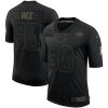 Men's San Francisco 49ers #80 Jerry Rice Black NFL 2020 Salute To Service Limited Stitched Jersey - Custom Name