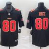 Men's San Francisco 49ers #80 Jerry Rice Black Vapor Untouchable Limited Stitched Jersey - Custom Name