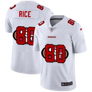 Men's San Francisco 49ers #80 Jerry Rice White NFL Stitched Jersey - Custom Name