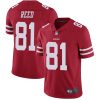 Men's San Francisco 49ers #81 Jordan Reed Red NFL Vapor Untouchable Limited Stitched Jersey - Custom Name