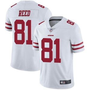 Men's San Francisco 49ers #81 Jordan Reed White NFL Vapor Untouchable Limited Stitched Jersey - Custom Name