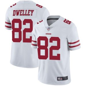 Men's San Francisco 49ers #82 Ross Dwelley White NFL Vapor Untouchable Limited Stitched Jersey - Custom Name