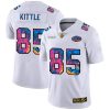 Men's San Francisco 49ers #85 George Kittle 2020 White NFL Crucial Catch Limited Stitched Jersey - Custom Name