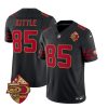 Men's San Francisco 49ers #85 George Kittle Black 2023 F.U.S.E. 50th Patch Vapor Limited Stitched Football Jersey - Custom Name