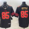 Men's San Francisco 49ers #85 George Kittle Black Gold Stitched Jersey - Custom Name