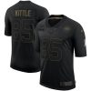 Men's San Francisco 49ers #85 George Kittle Black NFL 2020 Salute To Service Limited Stitched Jersey - Custom Name