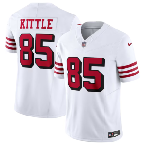 Men's San Francisco 49ers #85 George Kittle New White 2023 F.U.S.E. Vapor Untouchable Limited Stitched Football Jersey - Custom Name