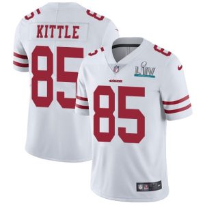 Men's San Francisco 49ers #85 George Kittle New White Vapor Untouchable Limited Stitched NFL Jersey - Custom Name
