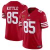 Men's San Francisco 49ers #85 George Kittle Red 2023 F.U.S.E. With 4-Star C Patch Vapor Untouchable Limited Stitched Football Jersey - Custom Name