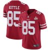 Men's San Francisco 49ers #85 George Kittle Red Vapor Untouchable Limited Stitched NFL Jersey - Custom Name