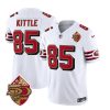 Men's San Francisco 49ers #85 George Kittle White 2023 F.U.S.E. 50th Patch Vapor Untouchable Limited Stitched Football Jersey - Custom Name