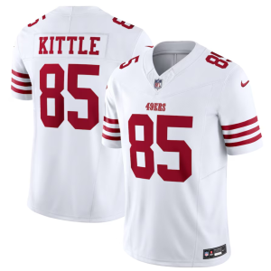 Men's San Francisco 49ers #85 George Kittle White 2023 F.U.S.E. Vapor Untouchable Limited Stitched Football Jersey - Custom Name