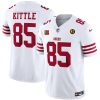 Men's San Francisco 49ers #85 George Kittle White 2023 F.U.S.E. With 4-star C Ptach And John Madden Patch Vapor Limited Stitched Football Jersey - Custom Name