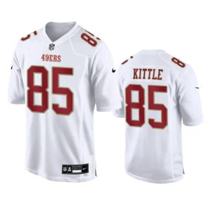 Men's San Francisco 49ers #85 George Kittle White Fashion Vapor Untouchable Limited Stitched Football Jersey - Custom Name