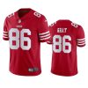 Men's San Francisco 49ers #86 Danny Gray 2022 New Scarlet Vapor Untouchable Stitched Football Jersey - Custom Name