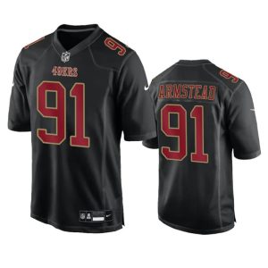 Men's San Francisco 49ers #91 Arik Armstead Black Fashion Vapor Untouchable Limited Stitched Football Jersey - Custom Name