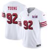 Men's San Francisco 49ers #92 Chase Young New White F.U.S.E. Super Bowl LVIII Patch Vapor Untouchable Limited Stitched Football Jersey - Custom Name