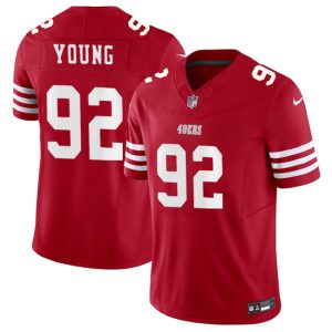 Men's San Francisco 49ers #92 Chase Young Red 2023 F.U.S.E. Stitched Football Jersey - Custom Name