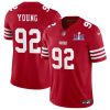 Men's San Francisco 49ers #92 Chase Young Red F.U.S.E. Super Bowl LVIII Patch Vapor Untouchable Limited Stitched Football Jersey - Custom Name