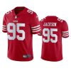 Men's San Francisco 49ers #95 Drake Jackson 2022 Red Vapor Untouchable Stitched Football Jersey - Custom Name