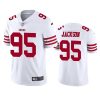Men's San Francisco 49ers #95 Drake Jackson 2022 White Vapor Untouchable Stitched Football Jersey - Custom Name
