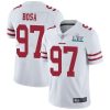 Men's San Francisco 49ers #97 Bosa White Vapor Untouchable Limited Stitched NFL Jersey - Custom Name