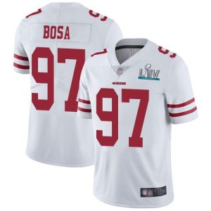 Men's San Francisco 49ers #97 Bosa White Vapor Untouchable Limited Stitched NFL Jersey - Custom Name