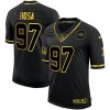 Men's San Francisco 49ers #97 Nick Bosa 2020 Black-Gold Salute To Service Limited Stitched NFL Jersey - Custom Name