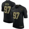 Men's San Francisco 49ers #97 Nick Bosa 2020 Black NFL Camo Salute To Service Limited Stitched Jersey - Custom Name