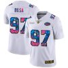 Men's San Francisco 49ers #97 Nick Bosa 2020 White NFL Crucial Catch Limited Stitched Jersey - Custom Name