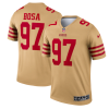 Men's San Francisco 49ers #97 Nick Bosa 2022 New Gold Inverted Legend Stitched Football Jersey - Custom Name