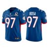 Men's San Francisco 49ers #97 Nick Bosa 2022 Royal NFC Pro Bowl Stitched Jersey - Custom Name