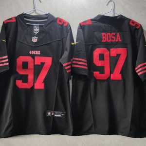 Men's San Francisco 49ers #97 Nick Bosa Black 2023 F.U.S.E. Vapor Untouchable Limited Stitched Football Jersey - Custom Name