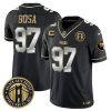 Men's San Francisco 49ers #97 Nick Bosa Black F.U.S.E. Golden Gate Bridge With 1-Star C Patch Vapor Limited Stitched Football Jersey - Custom Name