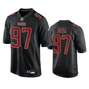 Men's San Francisco 49ers #97 Nick Bosa Black Fashion Vapor Untouchable Limited Stitched Football Jersey - Custom Name