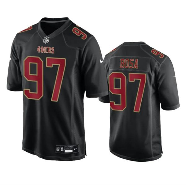 Men's San Francisco 49ers #97 Nick Bosa Black Fashion Vapor Untouchable Limited Stitched Football Jersey - Custom Name